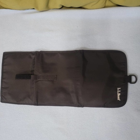 LL BEAN Organizer Travel Toiletry Bag Black 9x7 when Closed - Picture 7 of 12